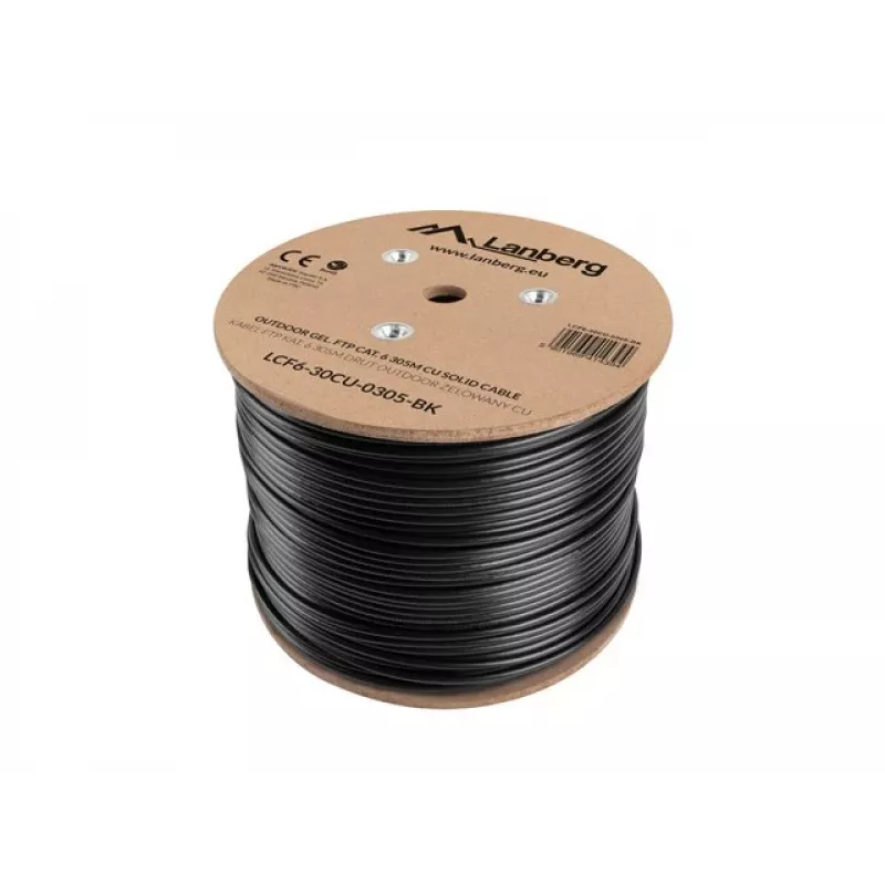 Cavo di rete Lanberg LCF6-30CU-0305-BK RJ45 Cat6 305 m nero