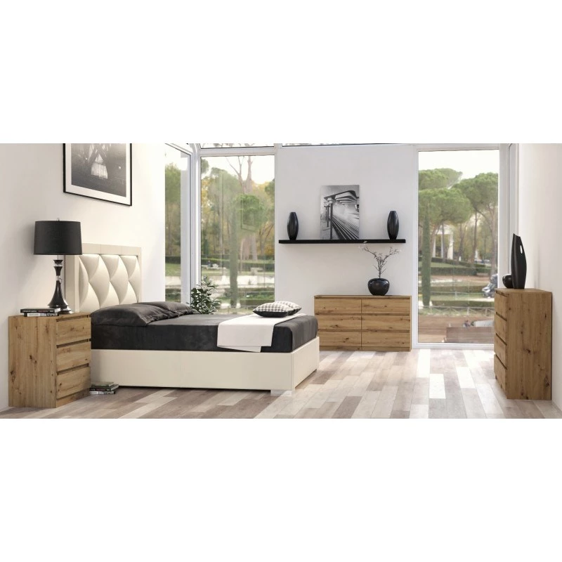 Cassettiera Topeshop M6 140 ARTISAN rovere 6 cassetti