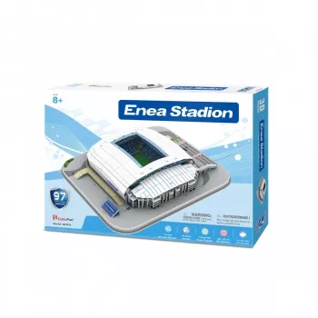 Puzzle 3D cubicfun modello stadio Lech-Poznan – riproduzione stadio in scala da assemblare, componenti in cartone, numero modello 306-20257
