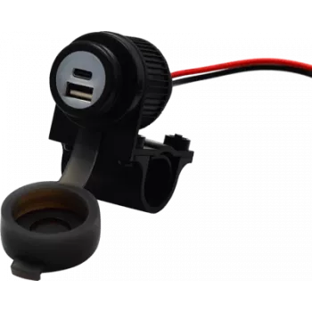 Presa USB A+C Albrecht Duo moto 12/24V (73701)