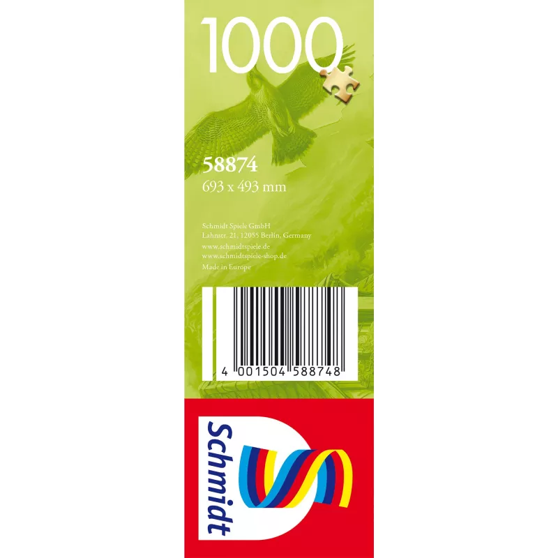 Puzzle 1000 pezzi, Schmidt Spiele Dorf am Waldrand, illustrazione paesaggistica