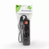 Gembird EG-PSU3-01 Prolunga di alimentazione 0,6 m 3 uscite AC per interni nero