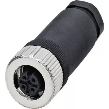 Phoenix SACC-M12FS-4CON-PG7-M M12 nero - connettore per filo in acciaio inox (1681127)