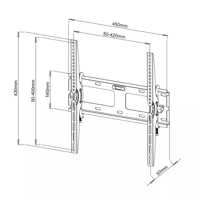 Techly supporto a parete per TV LED LCD 23-55