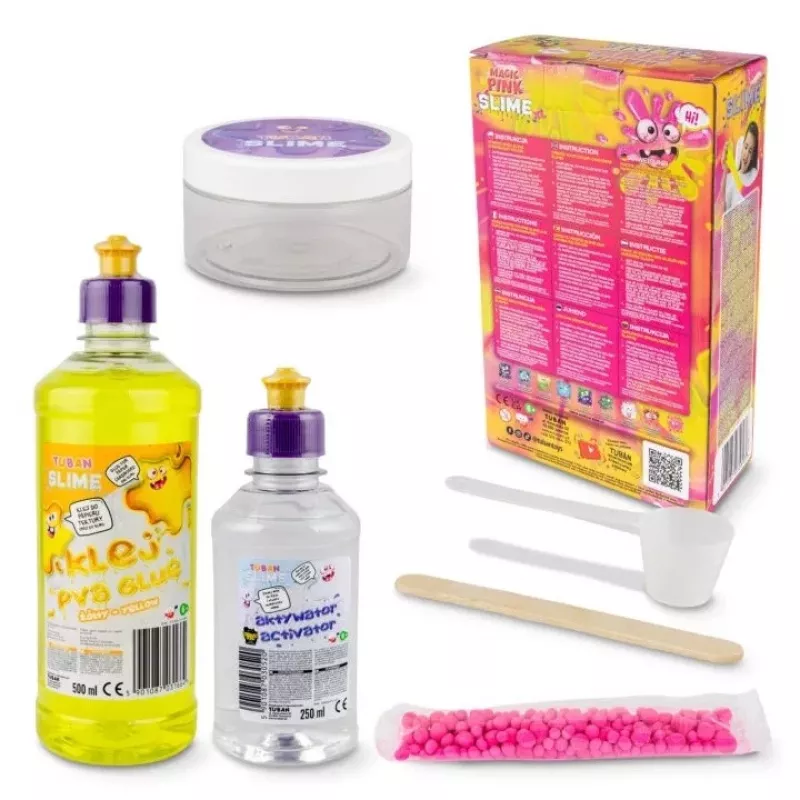 Set slime fai da te TUBAN TU3569 — Magic Pink XL, non tossico, sicuro per i bambini