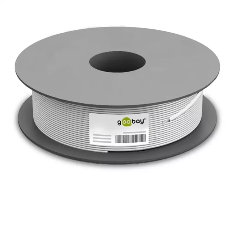 Cavo di rete Wentronic Goobay CAT 6, S/FTP (PiMF), grigio, 305 m – misto rame CCA, AWG 23/1 (solid), PVC (95696)