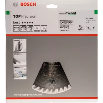 Lama circolare Best for Wood, Ø 216mm, 48Z (foro 30mm, per troncatrici e tagliatrici a mitra)