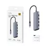 Hub USB-C Cudy UH500 — host USB 3.2 Gen 1 Type-C, 6 porte con USB 3.2 Gen 1 Type-A e HDMI, 5000 Mbit/s, grigio/argento