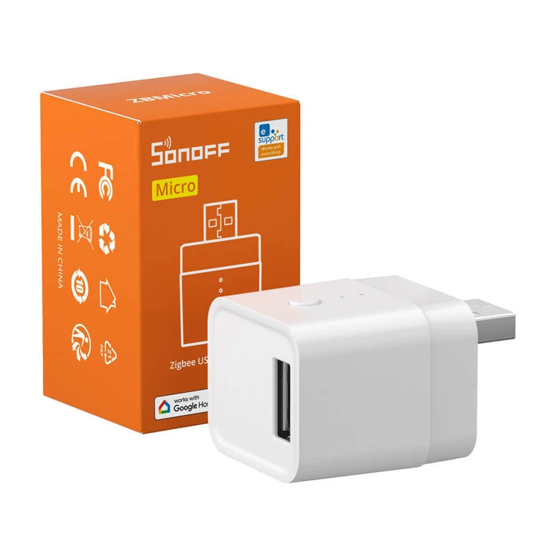 Adattatore smart Sonoff ZBMicro interruttore USB ZigBee, max 36 W, controllo ZigBee per dispositivi alimentati via USB