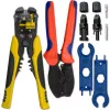 Set di attrezzi solari Qoltec compatibile con connettori MC4 | pinza crimpatrice + spellafili automatica