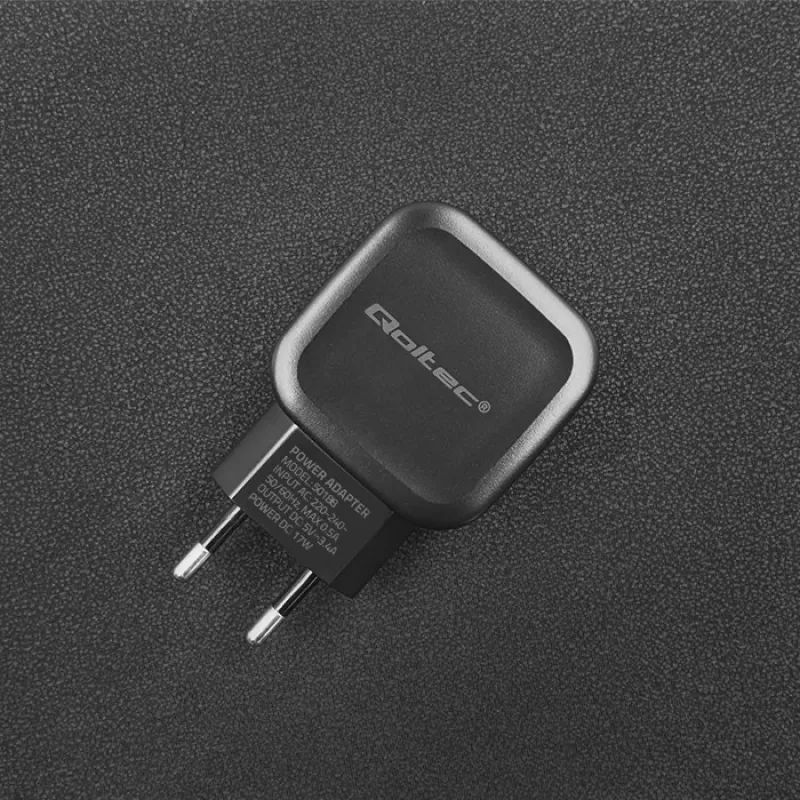Qoltec 50188 caricabatterie per dispositivi mobili laptop, smartphone, smartwatch, tablet, telefono, universale nero AC, DC interno