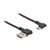 Cavo USB DeLOCK EASY-USB 2.0 connettore maschio Type-A su connettore maschio Micro-B angolare 0,2 m nero