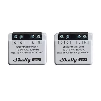 Interruttore smart Shelly PM Mini Gen3 1P Wireless 110-240V