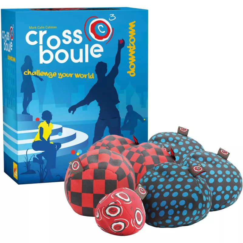 Crossboule Set Downtown, gioco di abilità blu/rosso