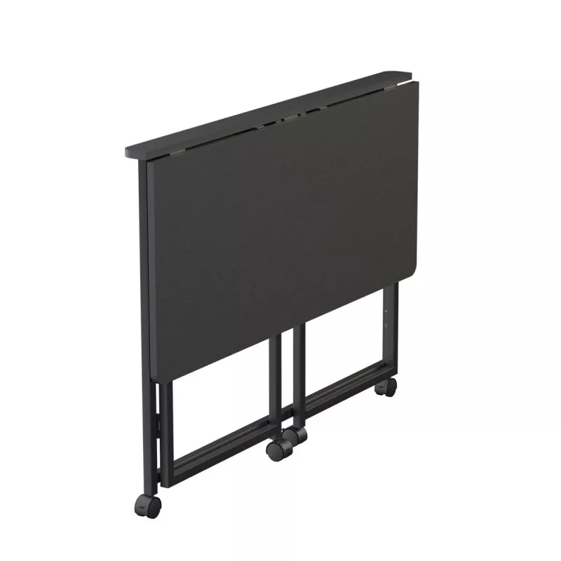 Tavolo pieghevole Maclean, nero, mobile, 100 x 50 cm, max. 50 kg MC-1250 B