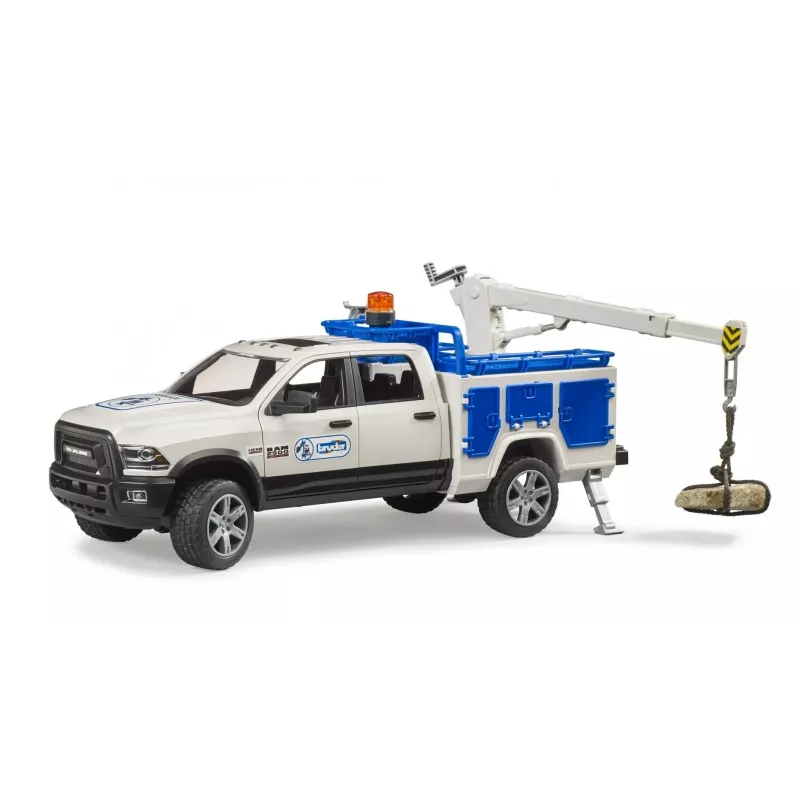 Auto Dodge RAM 2500 Service con luce rotante e gru BRUDER 02509