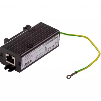 Axis TU8001 protezione da sovratensione Ethernet per dispositivi PoE, montaggio a parete/guida DIN, nero