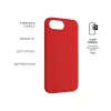 Cover posteriore per cellulare FIXED per Apple iPhone 16e, gomma, rosso, custodia protettiva sottile
