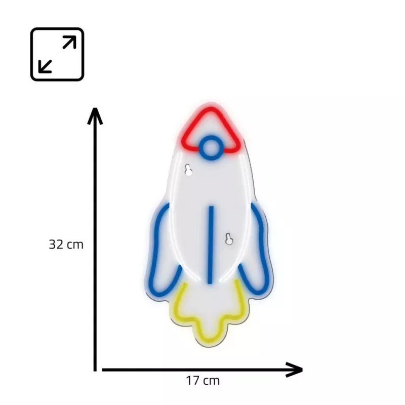 Luce neon LED MANTA SNL91MT Style RAKETA – pannello neon LED decorativo, modello SNL91MT