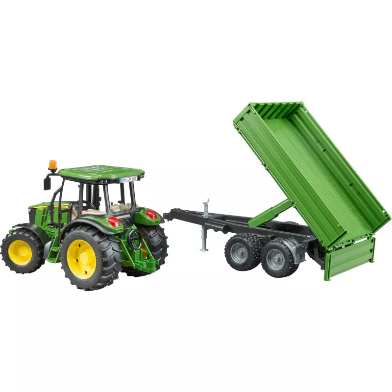 Modello trattore BRUDER John Deere 5115 M con rimorchio ribaltabile