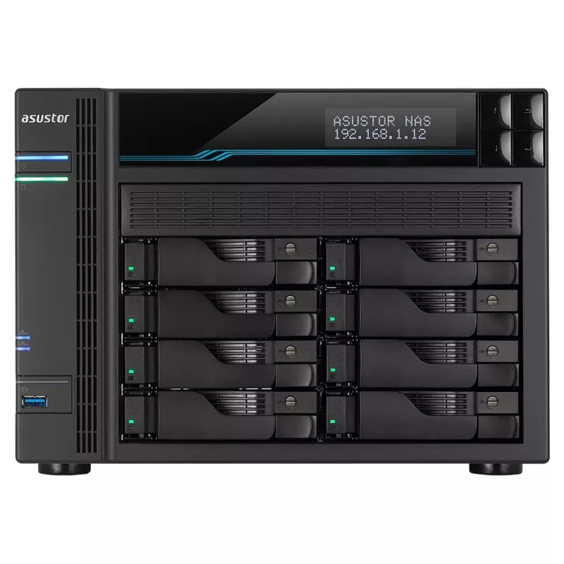 Asustor Lockerstor 10 AS6510T NAS tower Intel Atom® C3538 8 GB DDR4 0 TB ADM nero