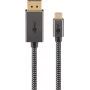 Goobay cavo intrecciato USB-C a DisplayPort 4K a 60 Hz 3 m nero argento - connettore maschio (75709)