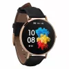 Smartwatch in pelle Garett Verona oro-nero