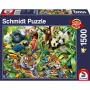 Schmidt Spiele 57385 Kunterbunte Tierwelt puzzle, 1500 pezzi, animali, da 12 anni