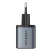 Caricabatterie GaN Vention FEWH0-EU 30W — 1× USB-C, 1× USB-A, 30 W, nero