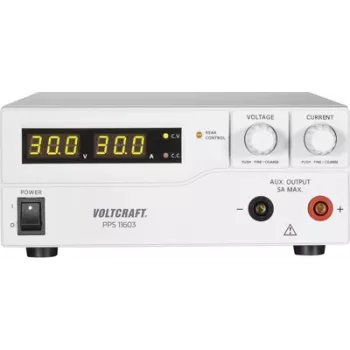 Voltcraft alimentatore da laboratorio, regolabile PPS-11603 1 - 60 V/DC 0 - 2,5 A 160 W 2 x USB, programmabile da remoto (PPS-11603)