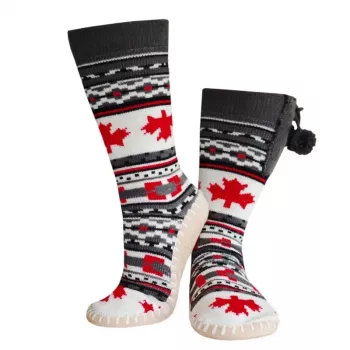 Stivaletti tipo slipper Glovii GQ4M unisex — invernali, tomaia in poliestere, suola esterna sintetica, fibra di carbonio, taglia unica, multicolore (grigio/rosso/bianco)