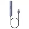 Hub USB Unitek H1208CGY01 — 4 porte USB 3.0 (5 Gbit/s), retrocompatibile con USB 2.0, alluminio