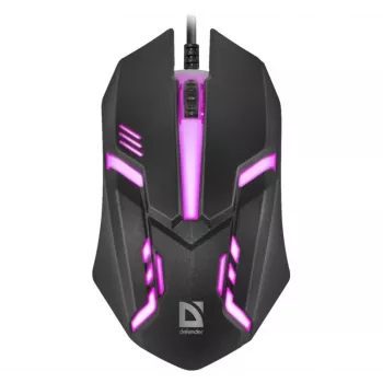 Mouse ottico con filo DEFENDER CYBER MB-560L — ambidestro, 1200 DPI, USB Type-A, 2 tasti, nero