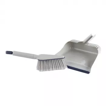 Set scopa e paletta Beldray LA032760PEU7 Deep Clean Design, scopa e paletta compatte con setole angolate e paletta abbinata