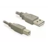 Cavo USB DeLOCK 82216 USB 2.0 3 m USB A USB B grigio