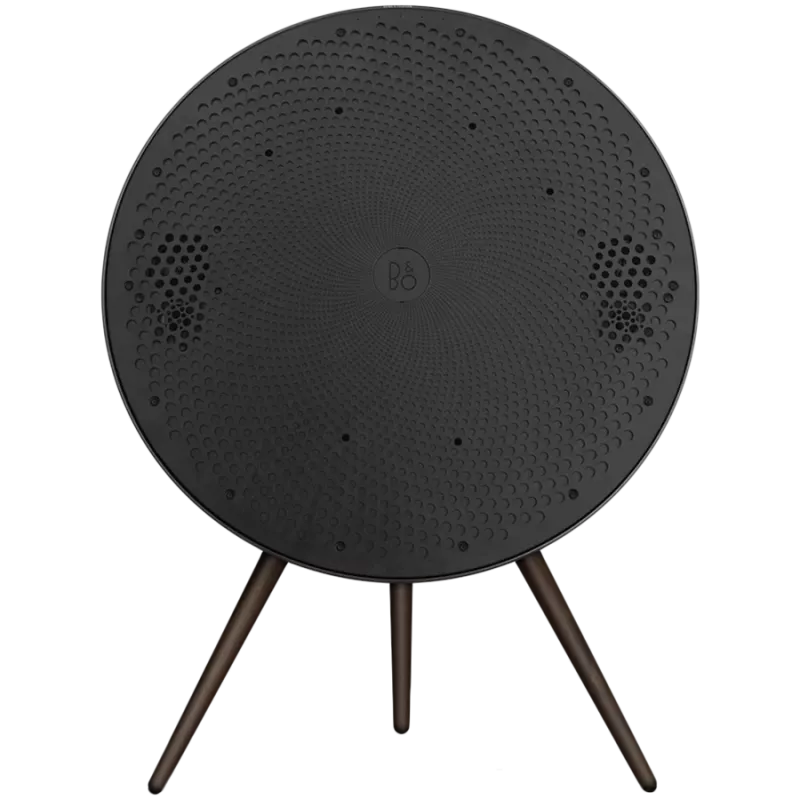 Lautoparlante Beosound A9 5. Generation Black Anthracite (retro nero/copertura nera/gambe Dark Oak)