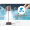 Beper P201UTP113 lampada da tavolo ricaricabile, controllo touch, 2 W, 2000 mAh, acciaio Corten