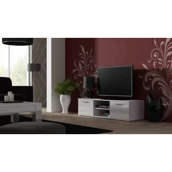Cama supporto TV SOHO 140 bianco/bianco lucido