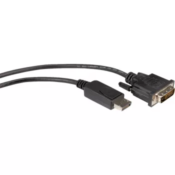 ROLINE - Cavo video - DisplayPort (M) - DVI-D (M) - 1 m (DisplayPort 1.1) - Viti zigrinate - nero (11.04.5771)