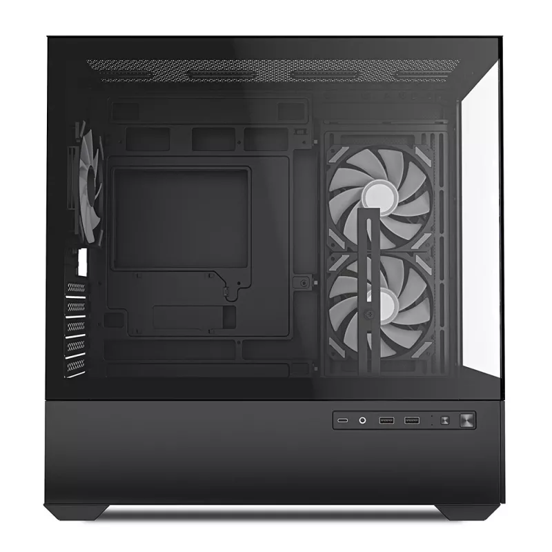 Sharkoon MK6 RGB Micro-ATX case per PC, nero, vetro temprato