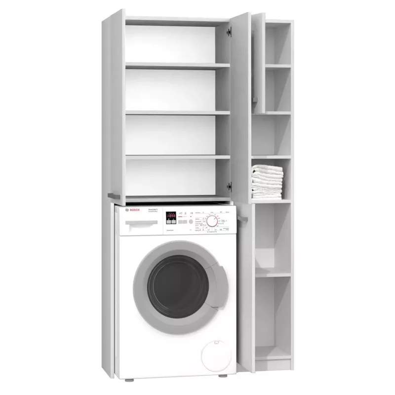 Mobile da bagno Top-E-Shop MARPOL DD BI – a libera installazione, bianco, 10 ripiani
