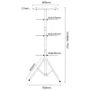 Stativo MACLEAN MCE583 regolabile in altezza per fari, struttura in metallo, giallo