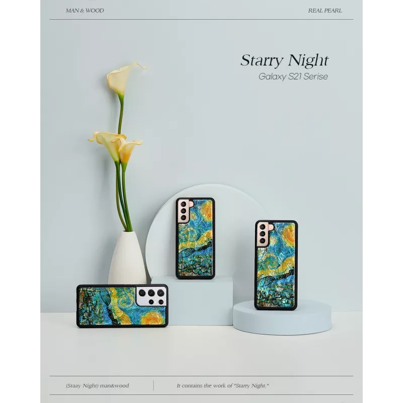 Custodia protettiva iKins per Samsung Galaxy S21+ — notte stellata nero