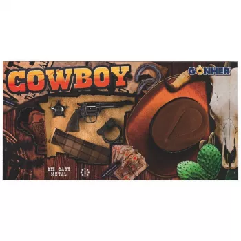 Set cowboy giocattolo Pulio modello 155880/0 con cappello — accessorio Gonher