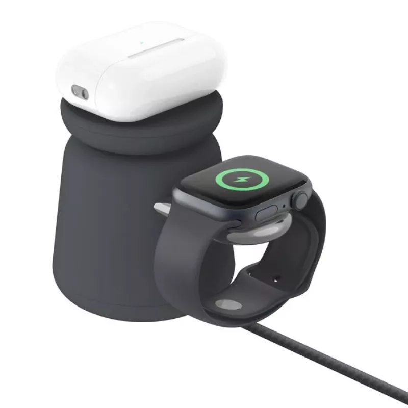 Caricatore wireless Belkin WIZ027VFH36 2‑in‑1 magnetico Qi2 15W per iPhone e Apple Watch