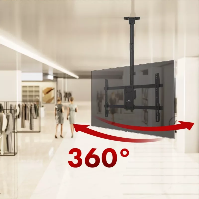 Supporto TV da soffitto MACLEAN MC-112B, portata max. 60 kg, inclinabile e orientabile