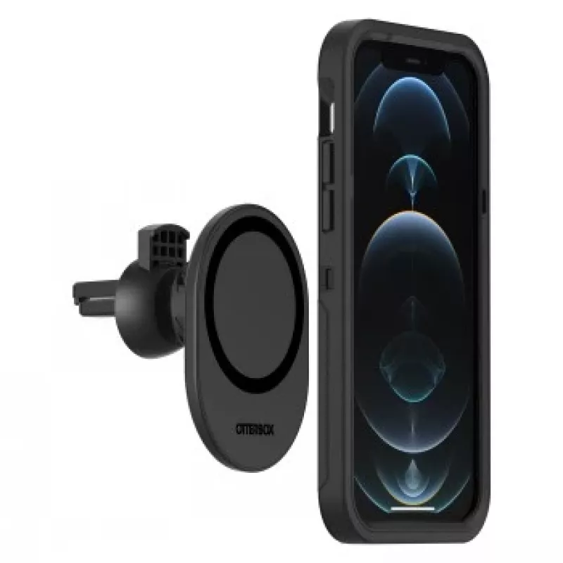 OtterBox - Supporto da auto per cellulare - compatibile MagSafe - nero - per Apple iPhone 12, 12 mini, 12 Pro, 12 Pro Max