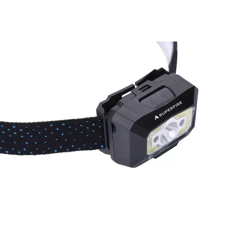 Torcia frontale Superfire X30, 340 lm, USB, 5 modalità, 130 m