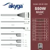 Alimentatore ATX Akyga Basic AK-B1-550 550 W, ventola 120 mm, PFC passivo, grigio