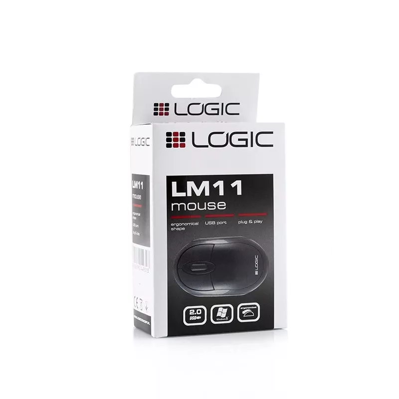 Logic Lm-11 - Mouse - ottico - con filo - USB - nero